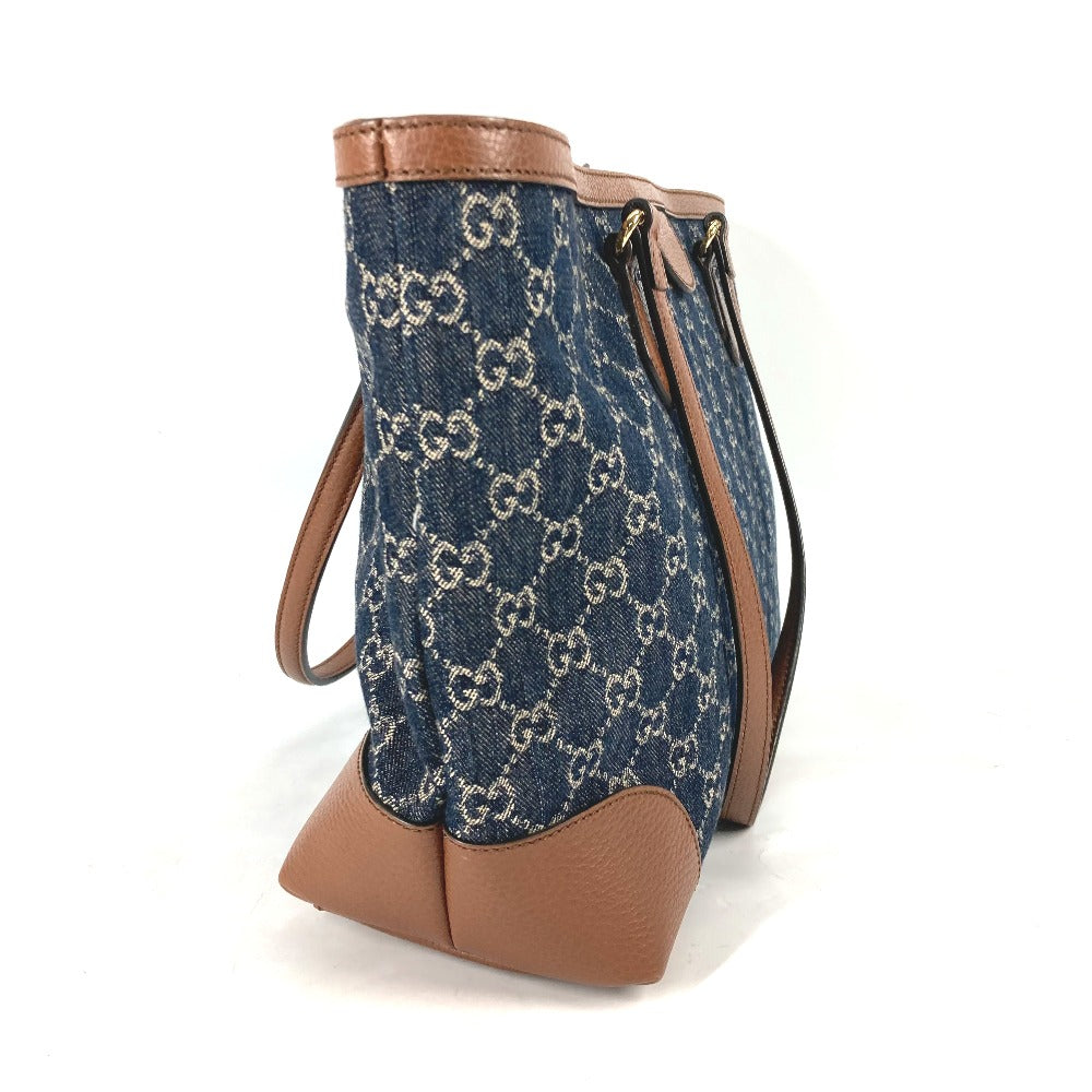 GUCCI Tote Bag 631685 denim blue Ophidia GG denim Medium tote Women Secondhand