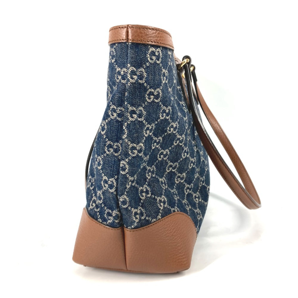 GUCCI Tote Bag 631685 denim blue Ophidia GG denim Medium tote Women Secondhand
