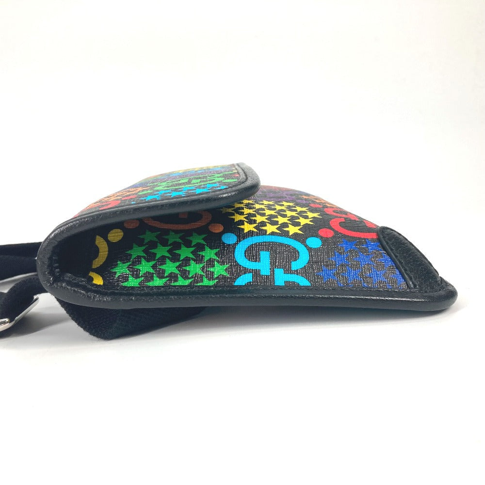 GUCCI Sling bag 598113 Leather / PVC multicolor GG Supreme psychedelic belt bag mens Secondhand