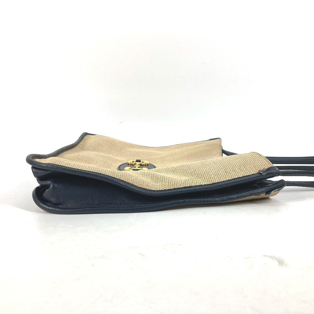 GUCCI Tote Bag 623694 Canvas leather Beige x navy Japan limited 1955 Horsebit Women Used