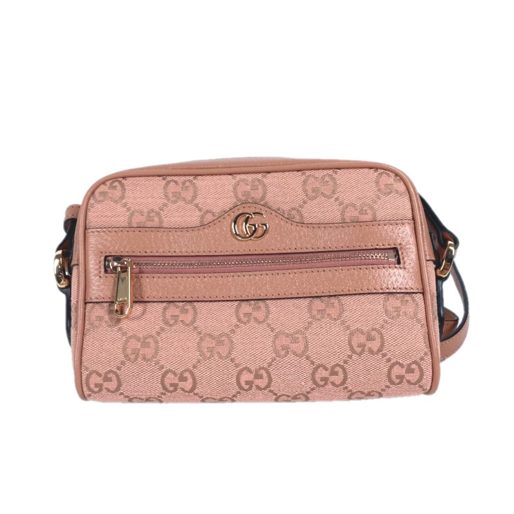 GUCCI Shoulder Bag 574493 Canvas / leather pink Crossbody GG Ophidia Women Used