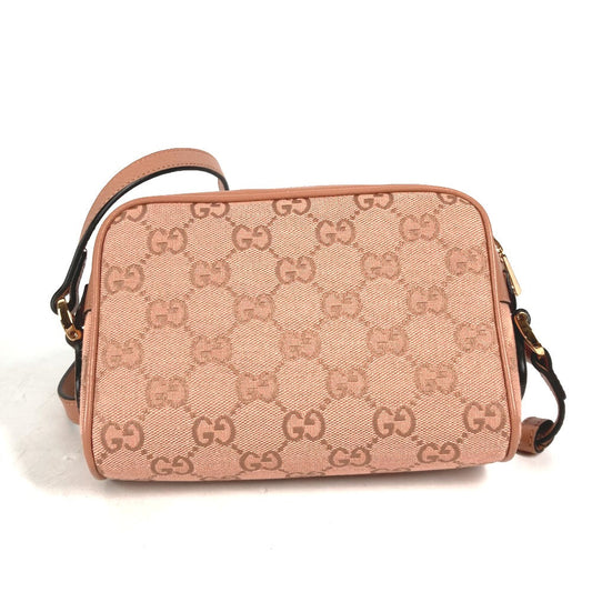 GUCCI Shoulder Bag 574493 Canvas / leather pink Crossbody GG Ophidia Women Used