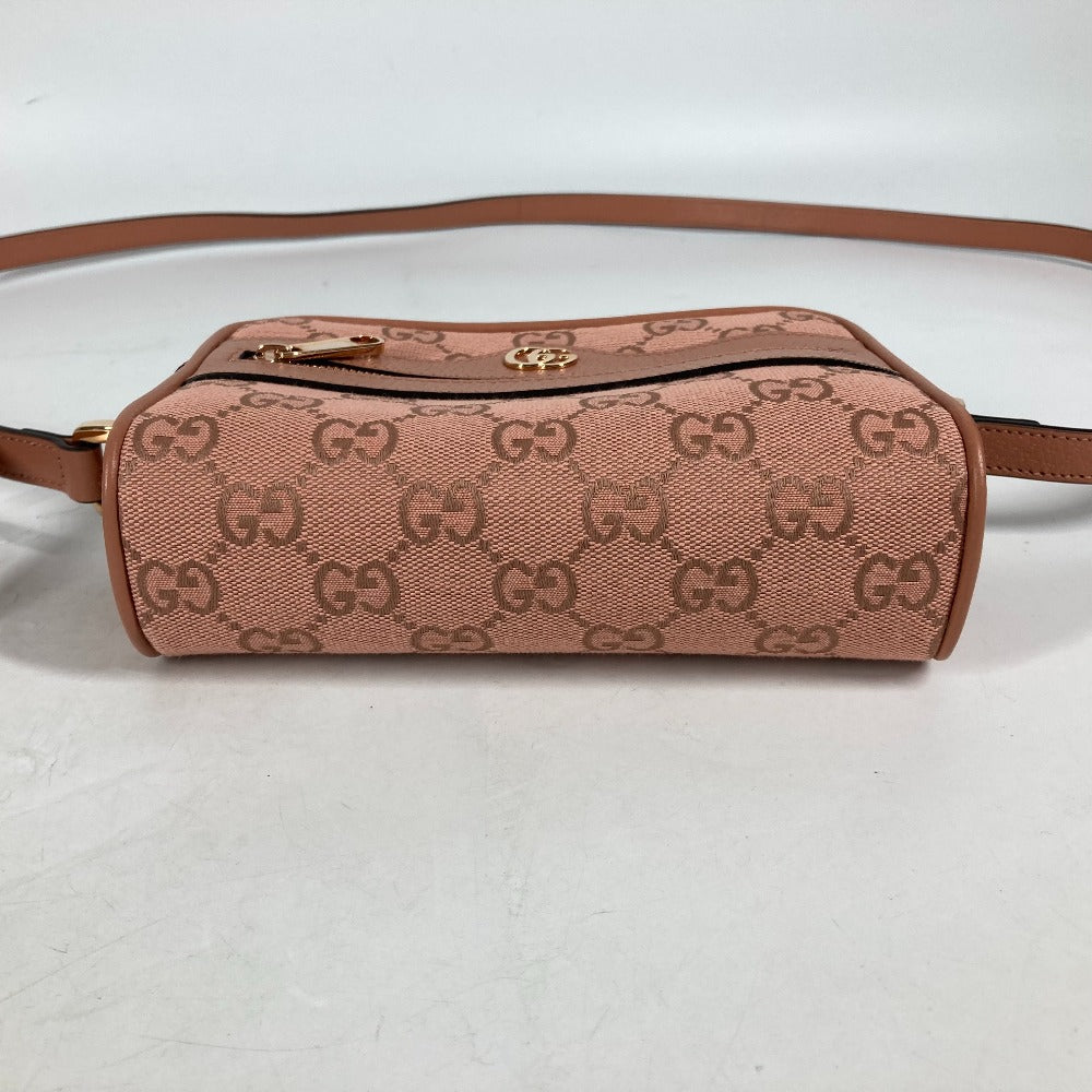 GUCCI Shoulder Bag 574493 Canvas / leather pink Crossbody GG Ophidia Women Used