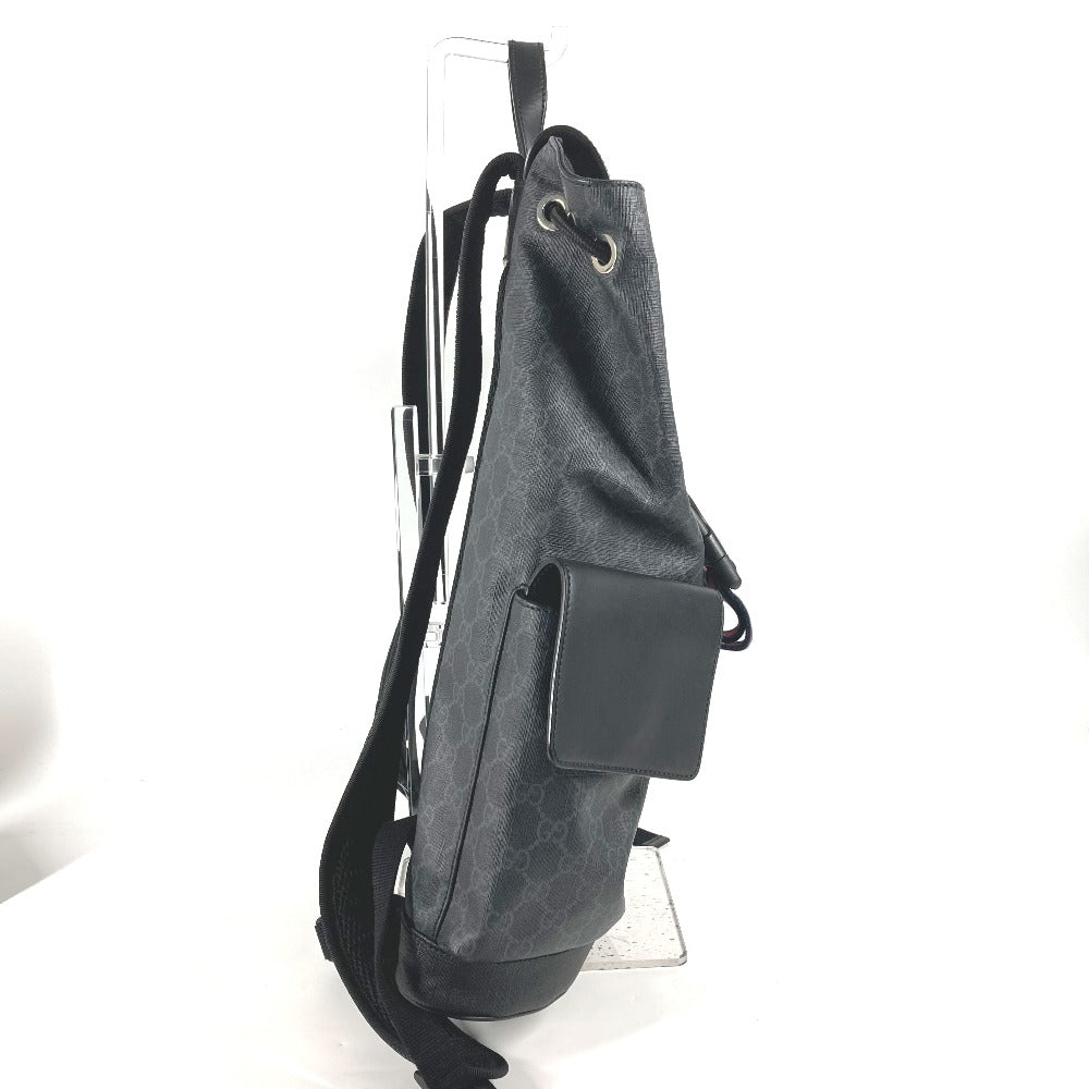 GUCCI Backpack 49556 GG Supreme Canvas black GG Supreme Tiger mens Used
