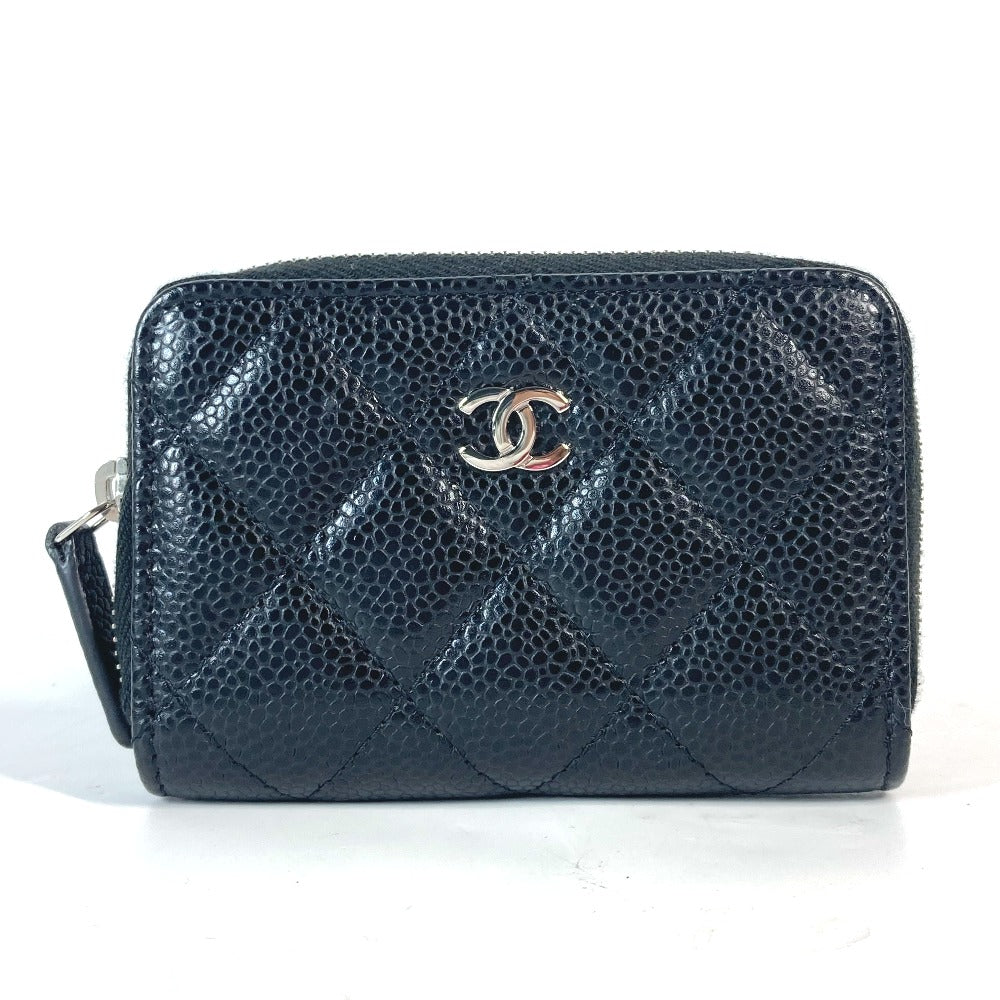 CHANEL Coin case AP0216 Caviar skin black CC COCO Mark Wallet Coin Pocket Matrasse quilting