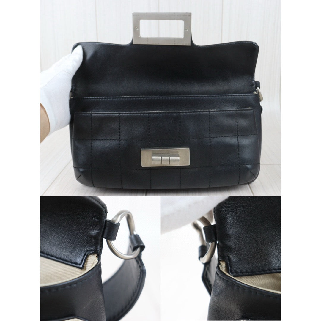 Good ( Rank AB) ｜ CHANEL Lamb Skin 2.55 Matelasse Black Shoulder Bag Made in 2003-2004Year｜Y24082605