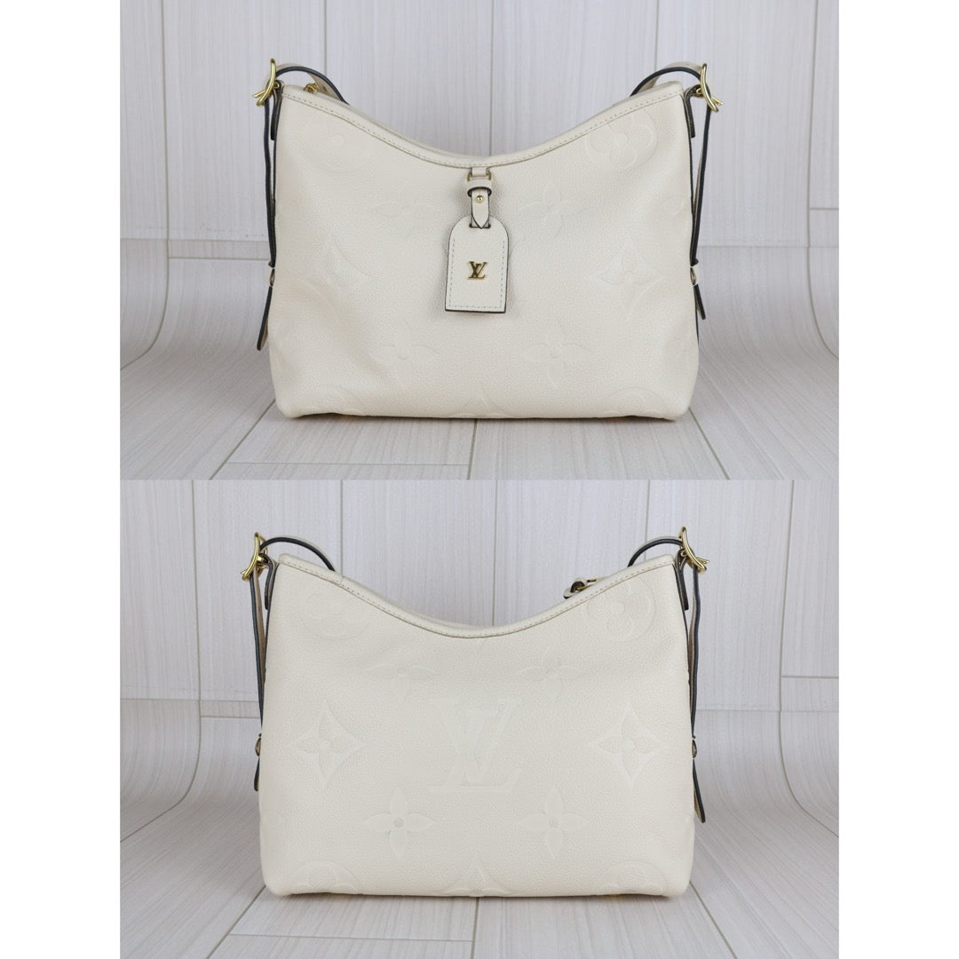 Very Good ( Rank A) ｜LV Monogram Leather Empreinte carryall PM White Shoulder Bag｜B25012202