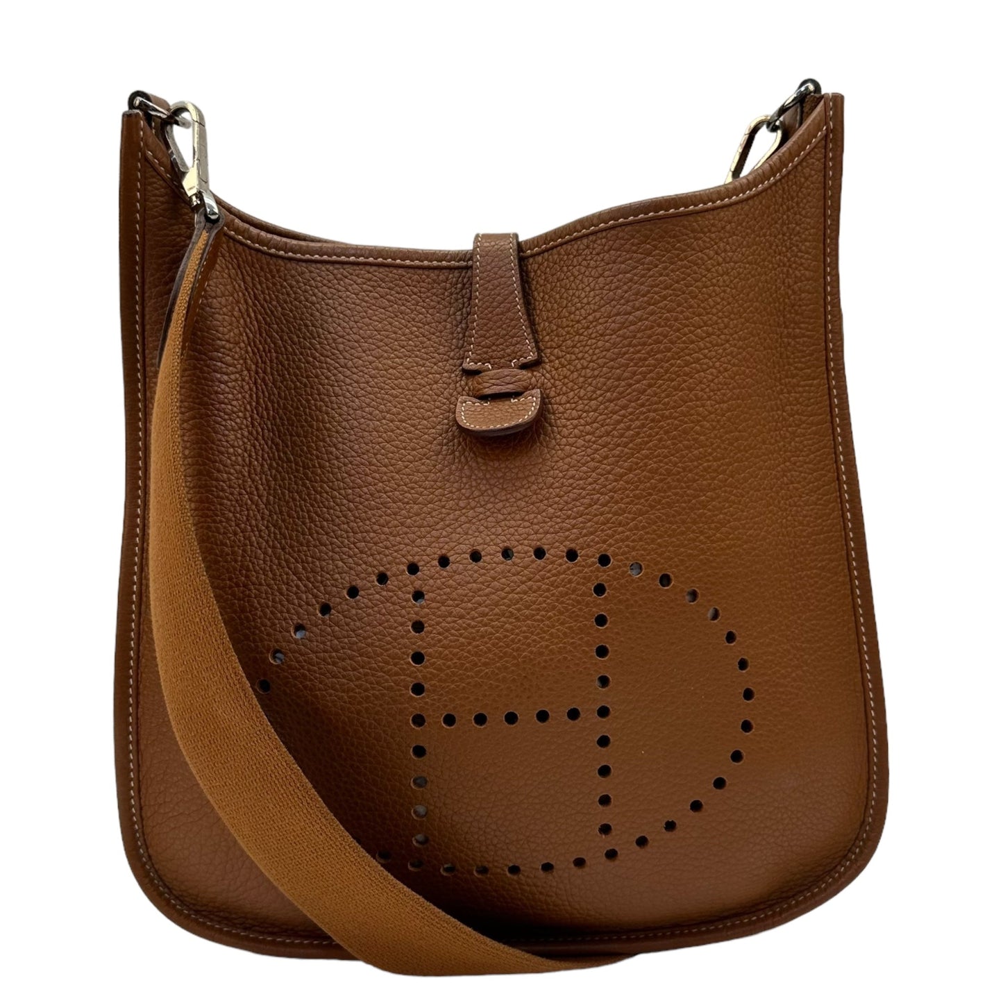 Hermes Evelyne II PM Tan Silver Hardware Bag