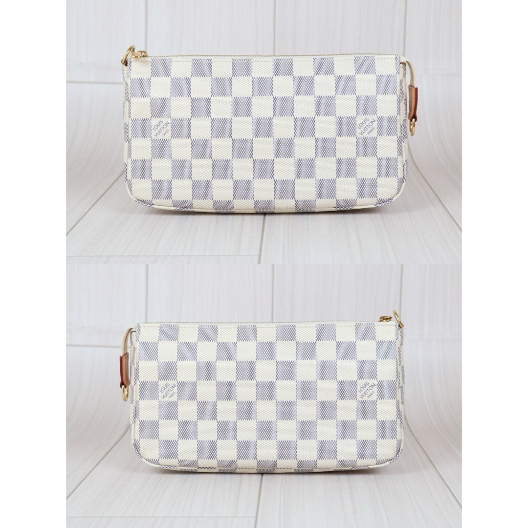 Excellent（Rank SA）｜ LV Damier Azur Pochette Accessoires White IC Chips Model｜S24091404