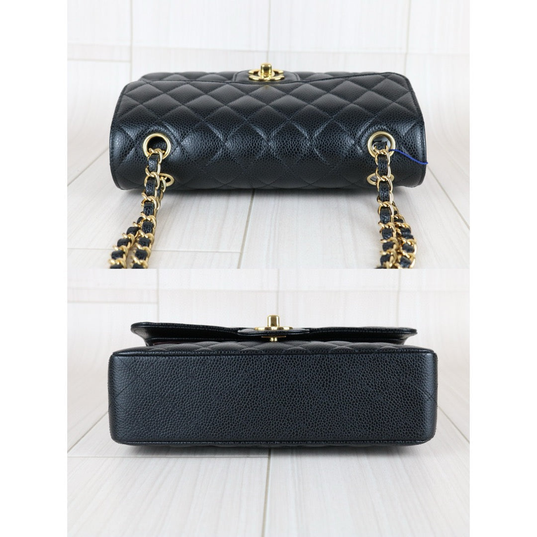 Excellent（Rank SA）｜CHANEL Caviar Skin Matrasse Double Flap 23 Shoulder Bag Black Made In 2020 Year｜S25031402