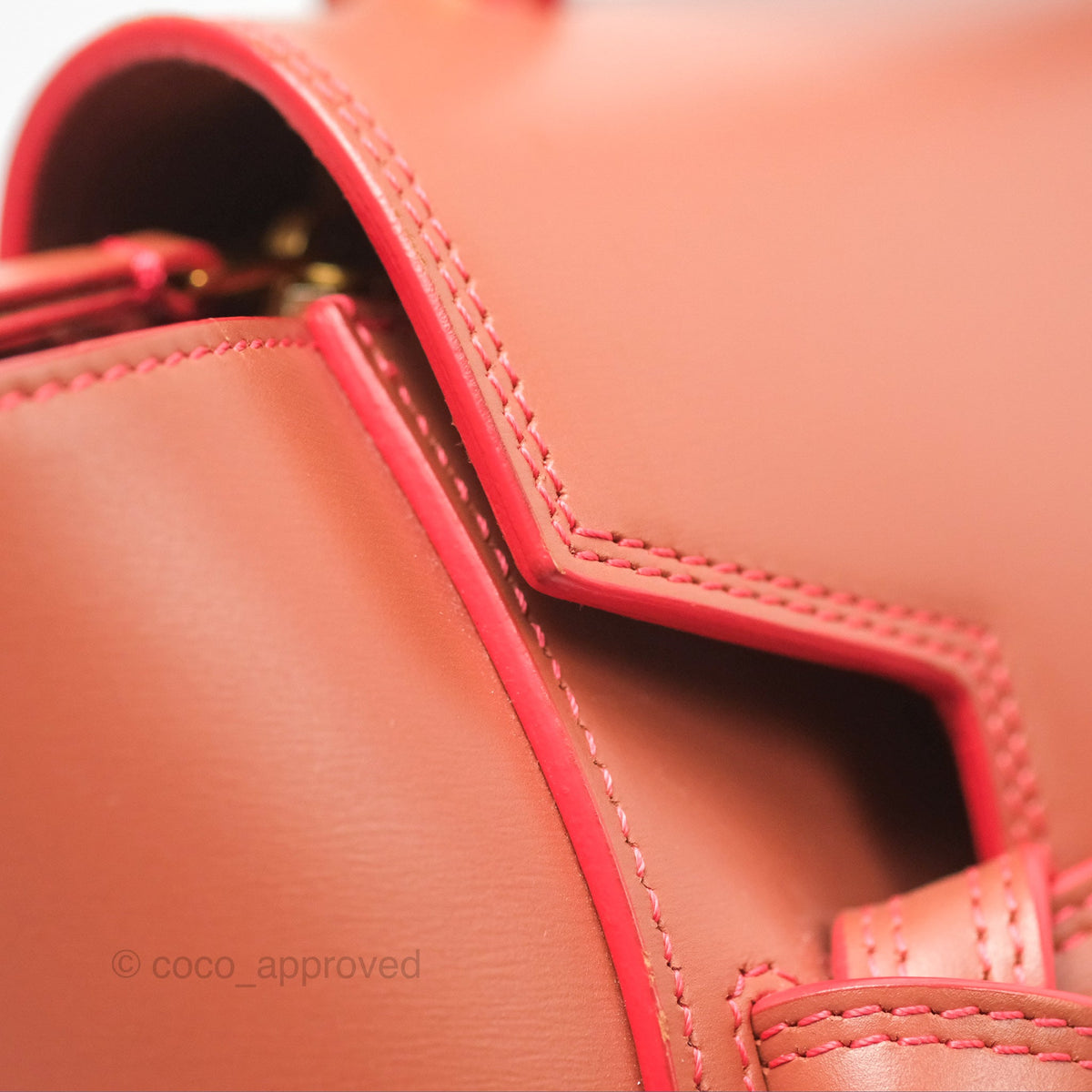 Celine Micro Belt Bag Terracotta Smooth Leather Gold Hardware