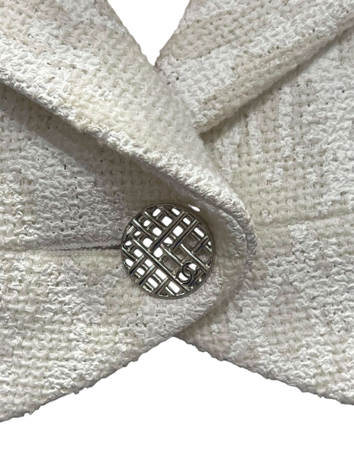 Chanel - boléro manches courtes écru T36