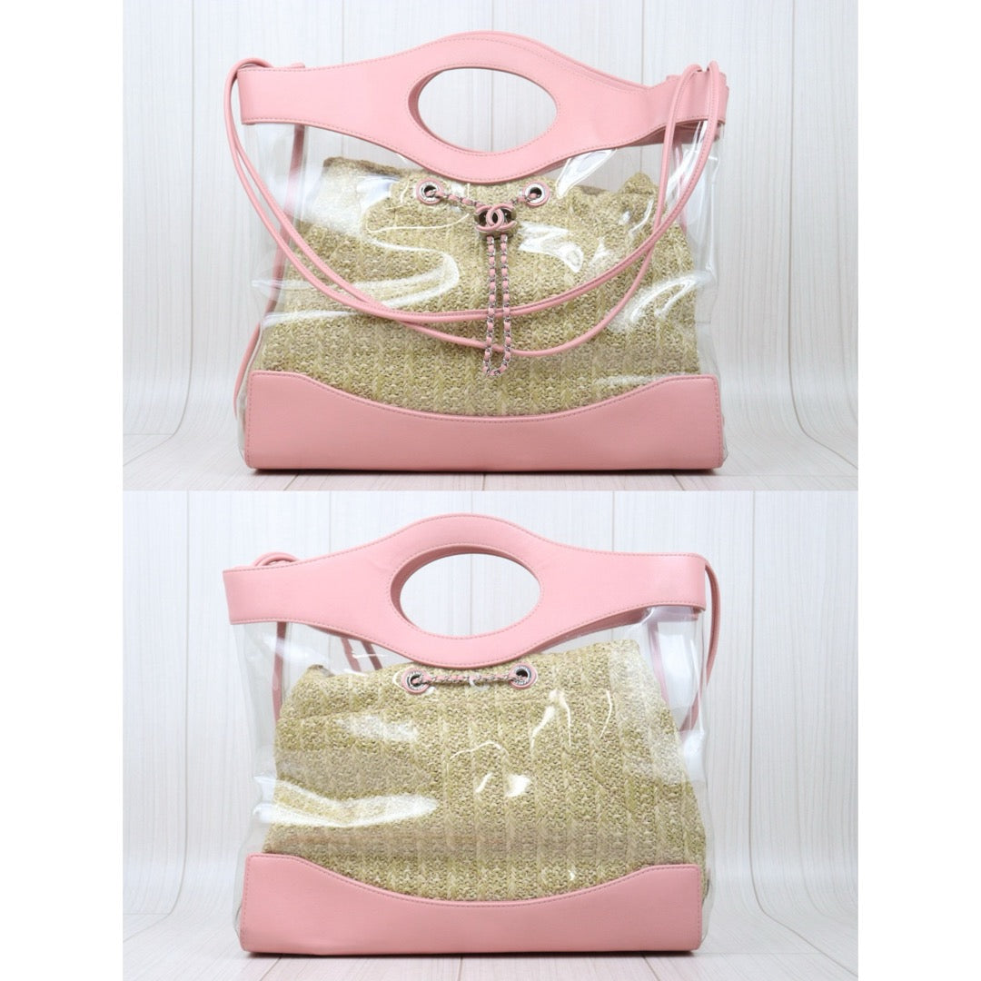 Good ( Rank AB)｜ CHANEL 31 Bag Limited Cherry Pink PVC Made in 2019 Year｜V24122604