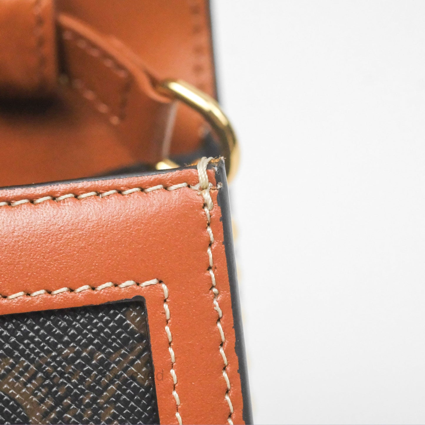 Celine Triomphe Wallet On Chain Canvas Tan Calfskin