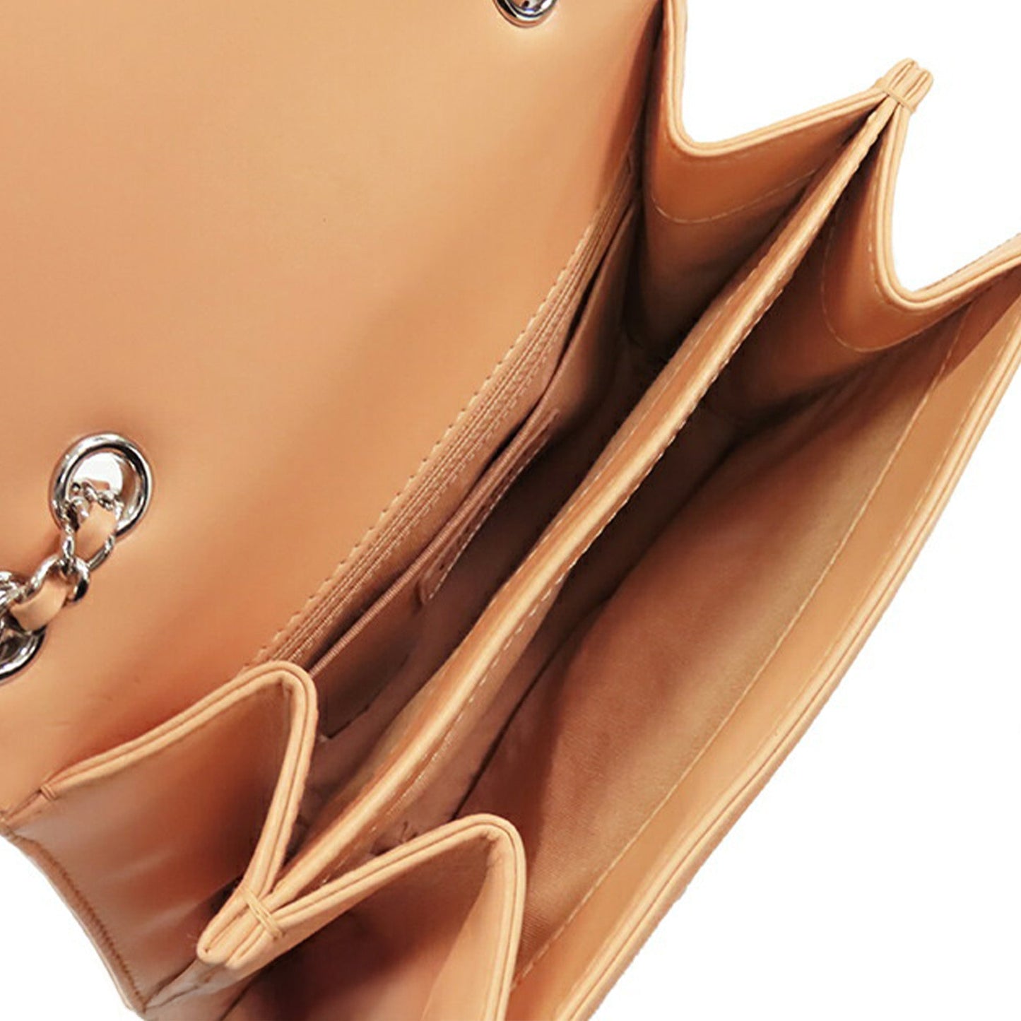 Tan Chanel Small Calfskin Braided Chic Flap Shoulder Bag