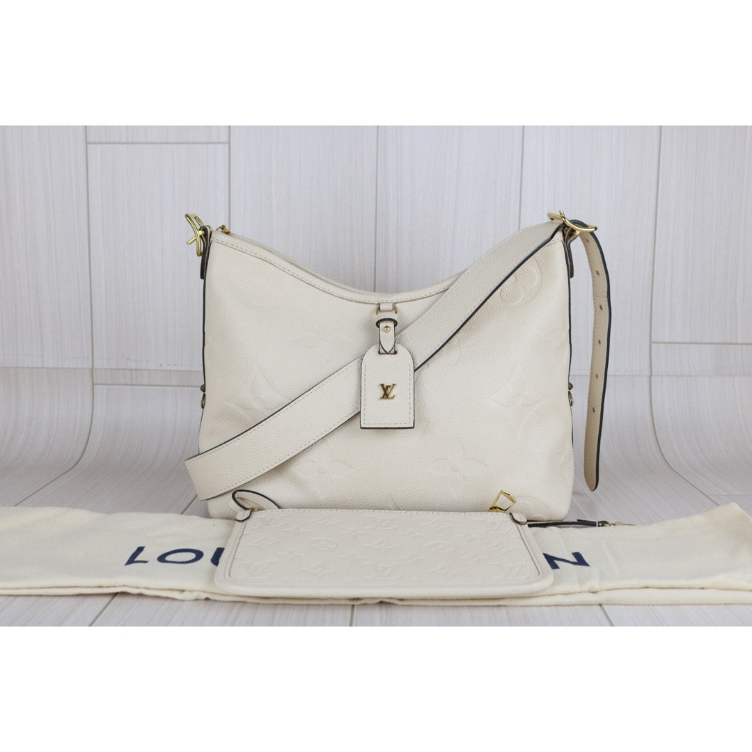 Very Good ( Rank A) ｜LV Monogram Leather Empreinte carryall PM White Shoulder Bag｜B25012202