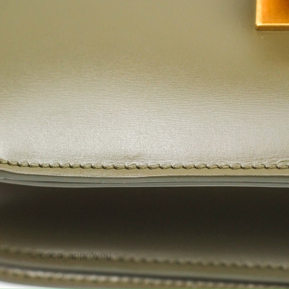 Celine Medium Classic Box Flap Dark Olive Green Box Calfskin Gold Hardware
