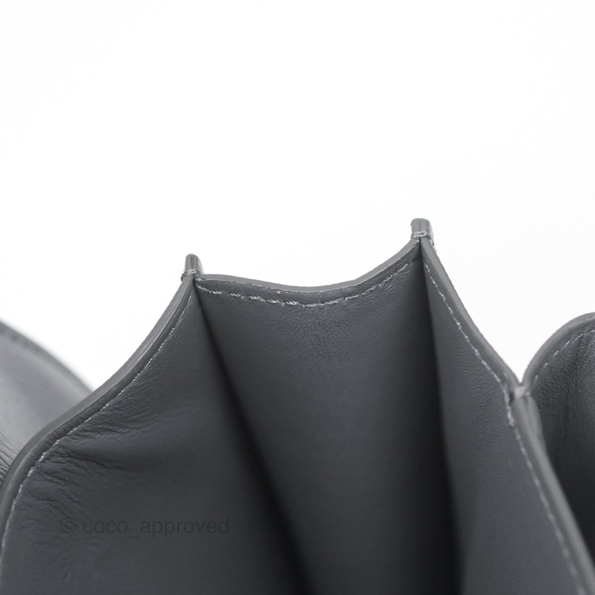 Celine Medium Classic Box Flap Grey Liege Calfskin