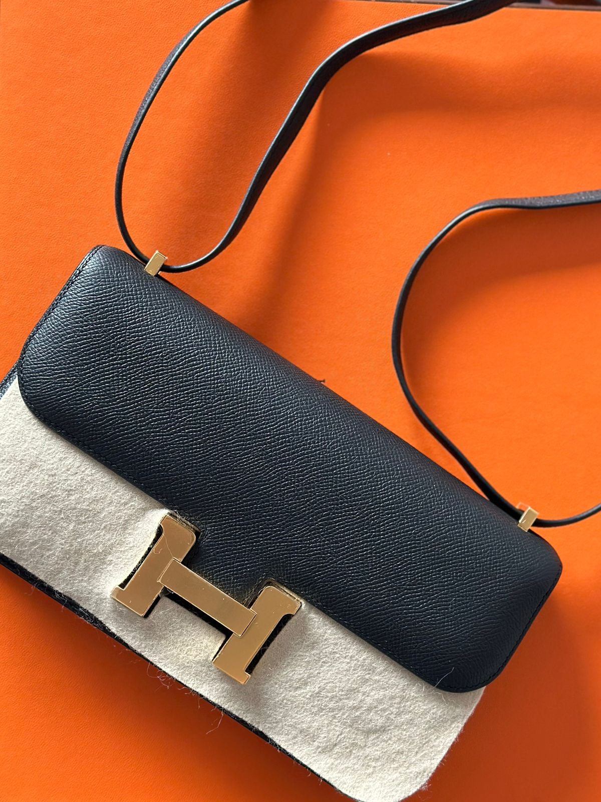 Hermes Constance Elan Black Epsom GHW