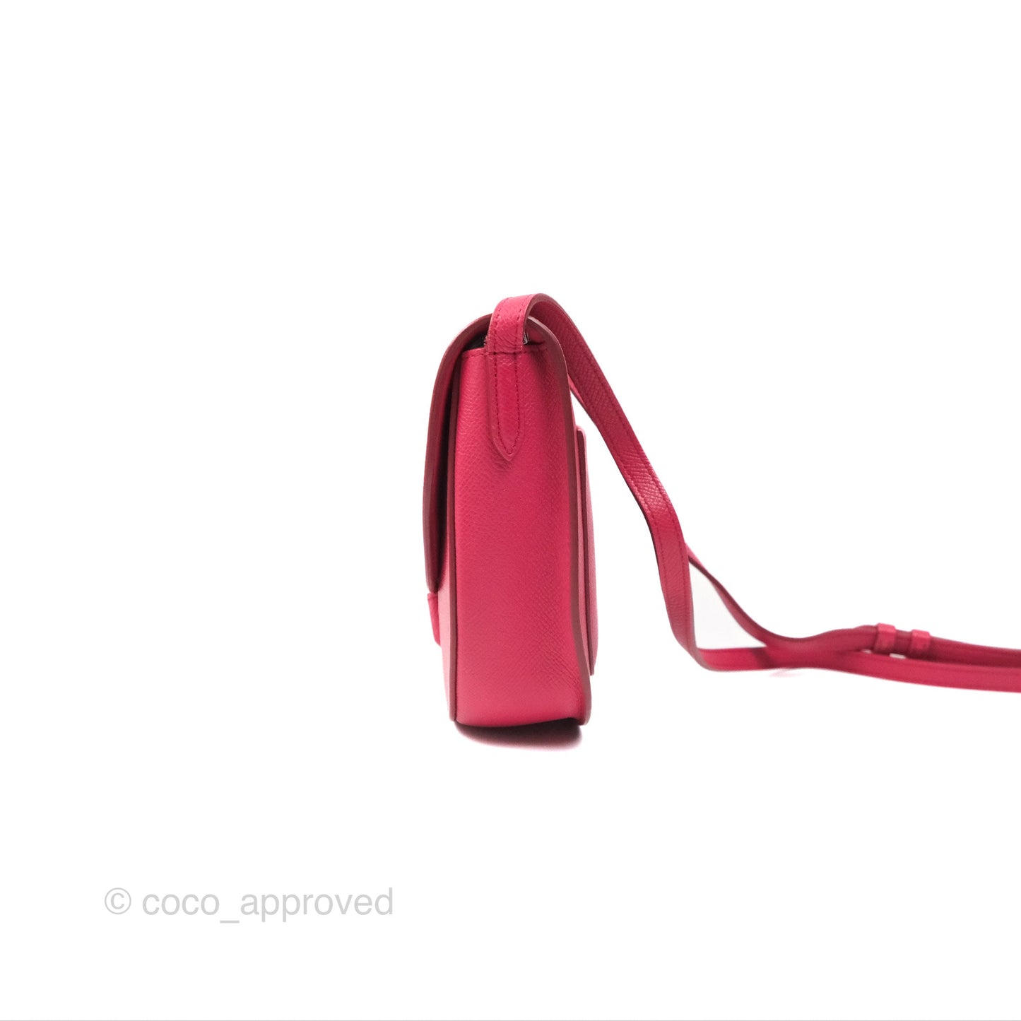 Celine Small Trotteur Crossbody Bag Grained Calfskin Dark Pink