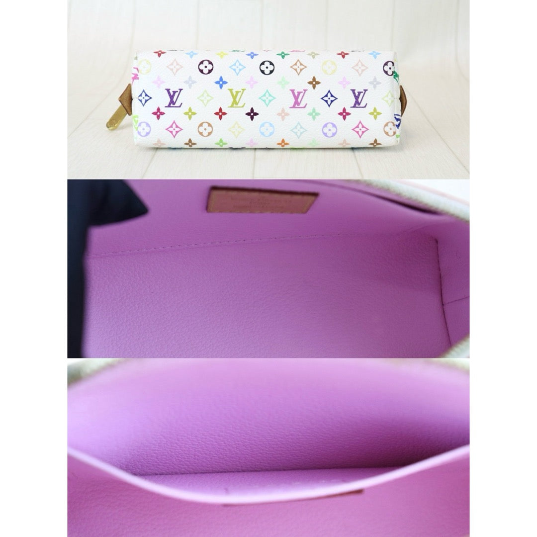 Good ( Rank AB) ｜LV Monogram Multicolor White Cosmetic Pouch｜H24092801