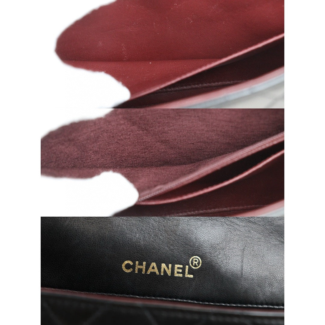 Good ( Rank AB)｜ CHANEL Matrasse Diana 25 Lamb Skin  Chain Bag Made in 1991-1994 Year｜P24073007