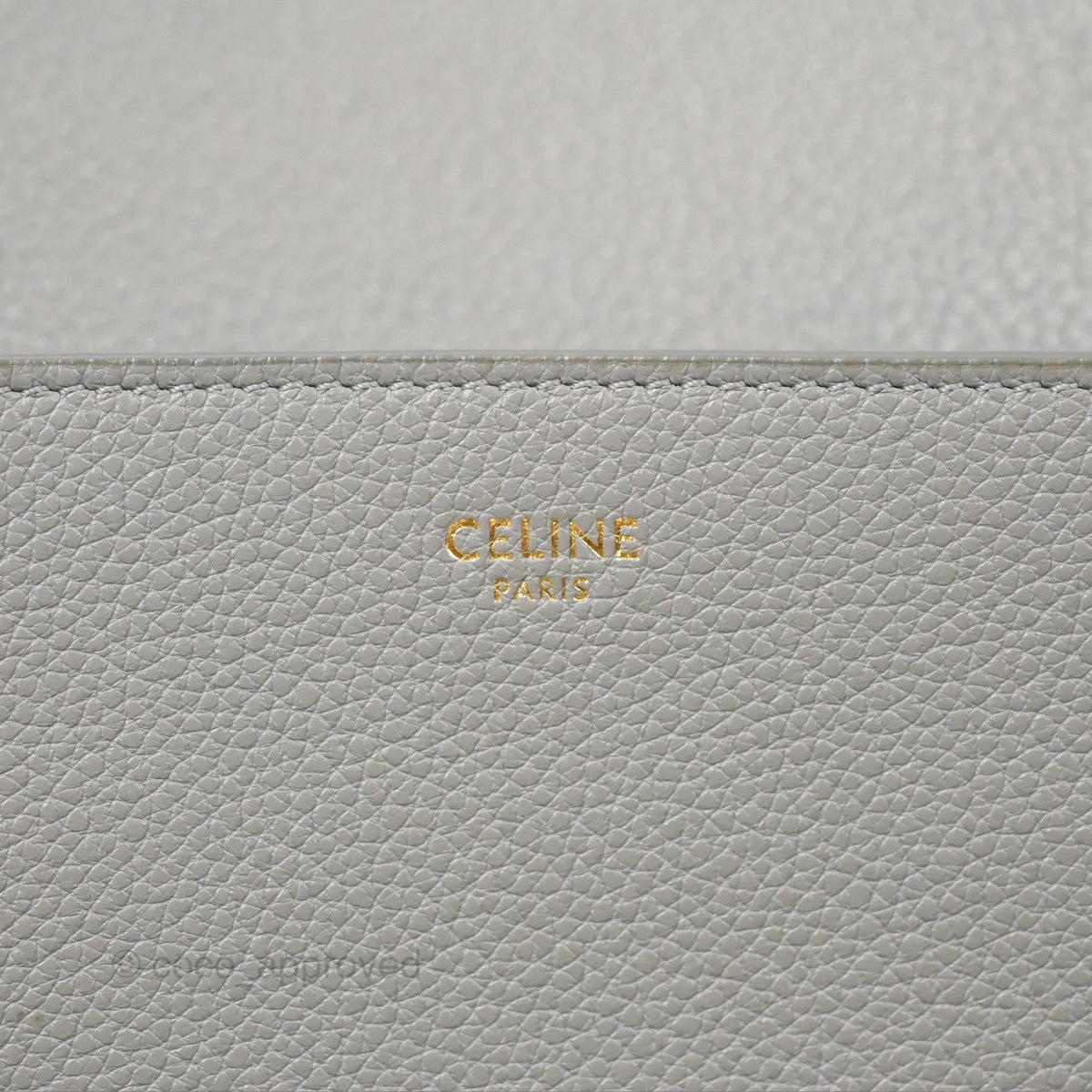 Celine Sangle Bucket Bag Grained Calfskin Grey