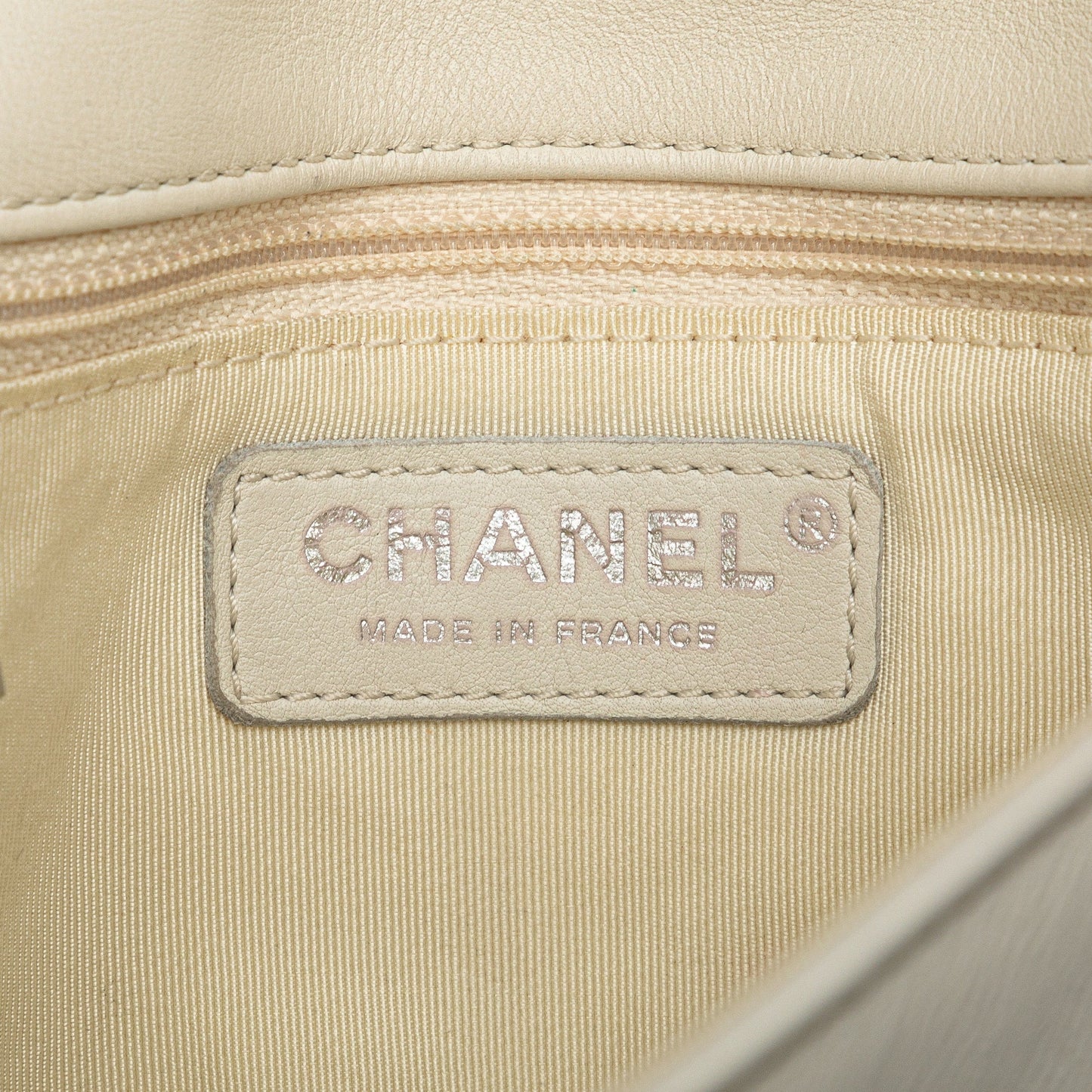White Chanel Mini Quilted Lambskin Lurex Elementary Chic Flap Crossbody Bag