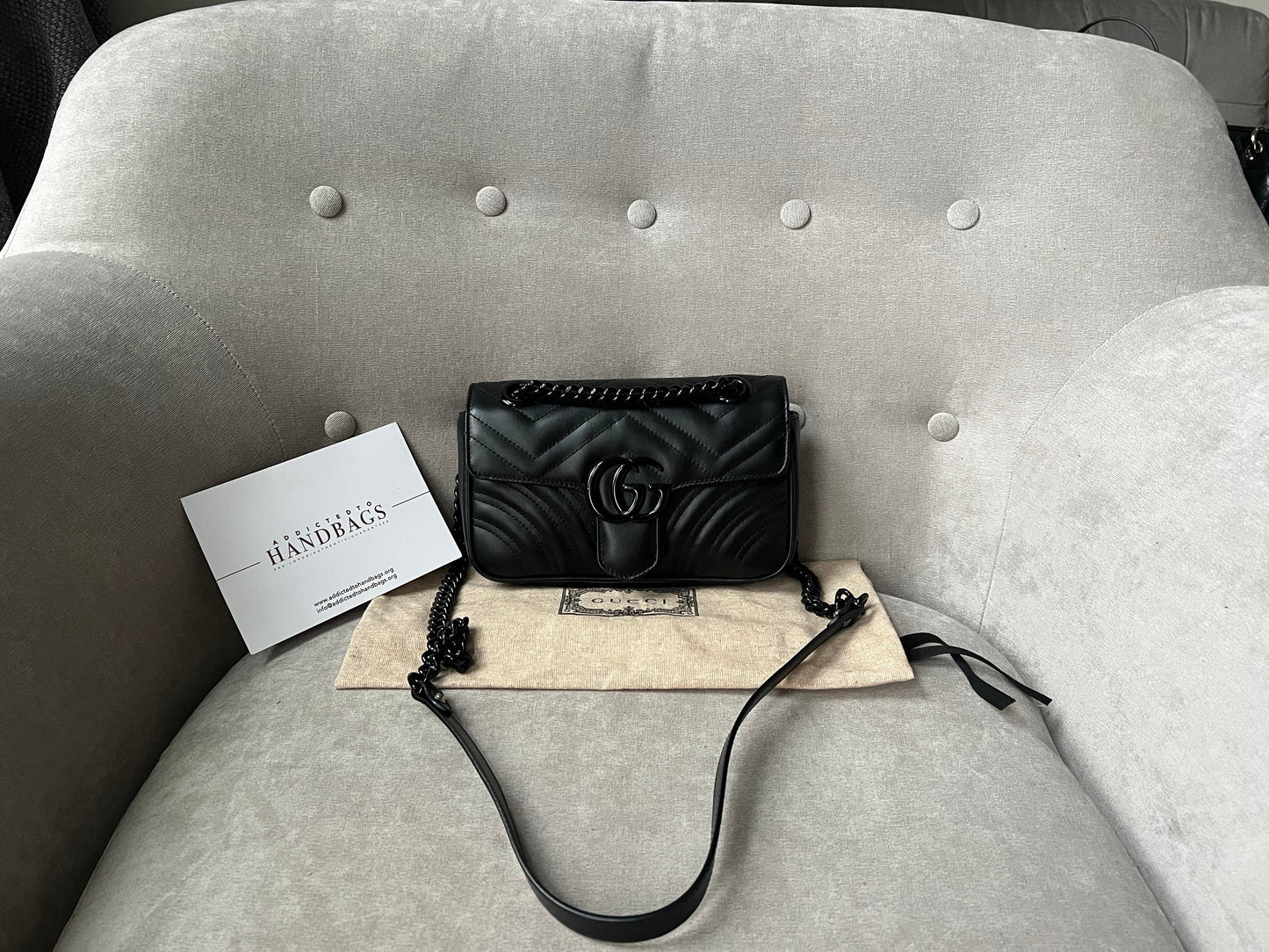 Gucci GG Black Marmont Mini Shoulder Bag