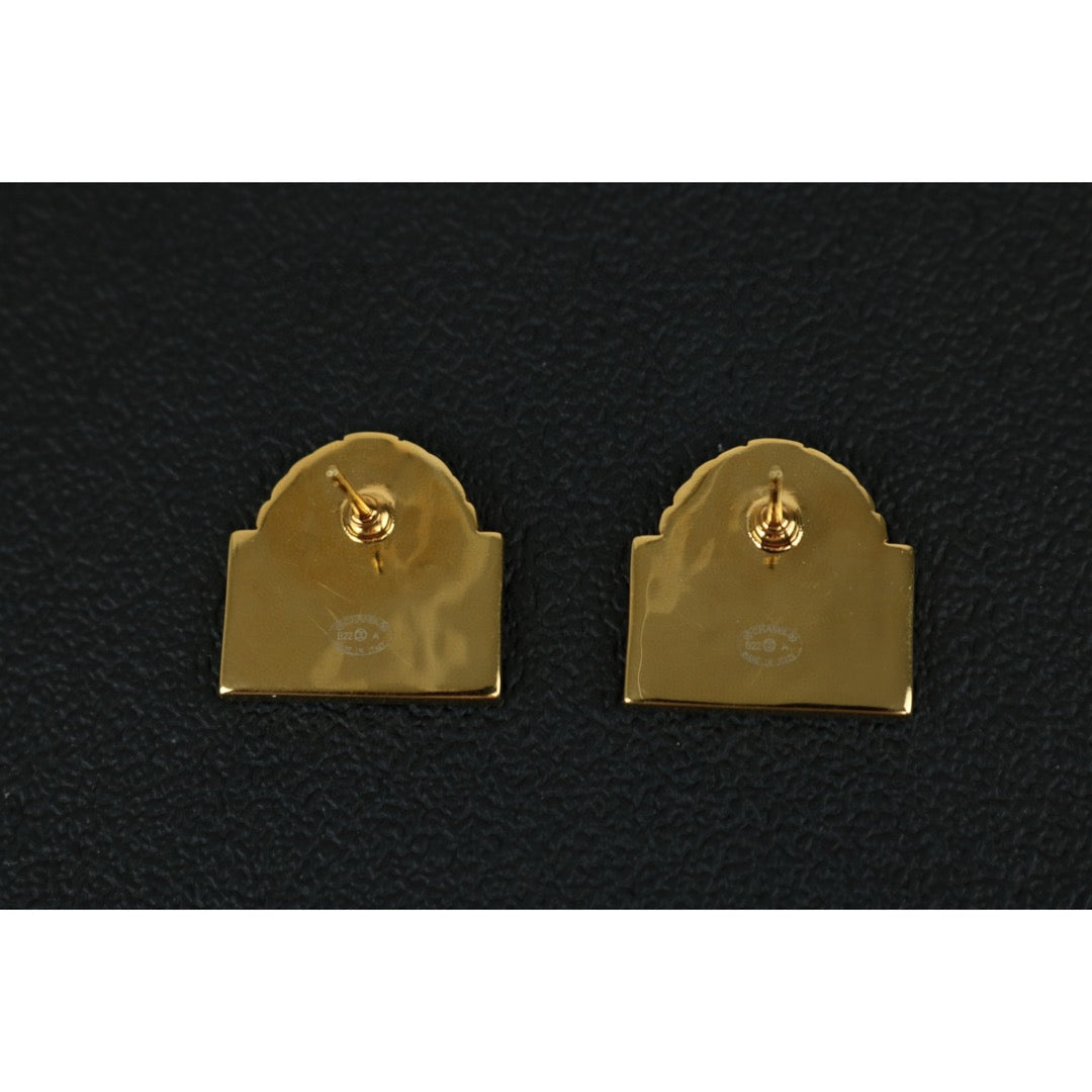 Excellent（Rank SA）｜ CHANEL  Coco Mark Rue Cambon Gold Dome Earrings ｜F25022005