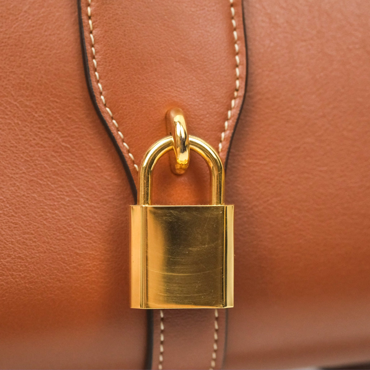 Celine Clutch on Strap Tabou Tan Calfskin