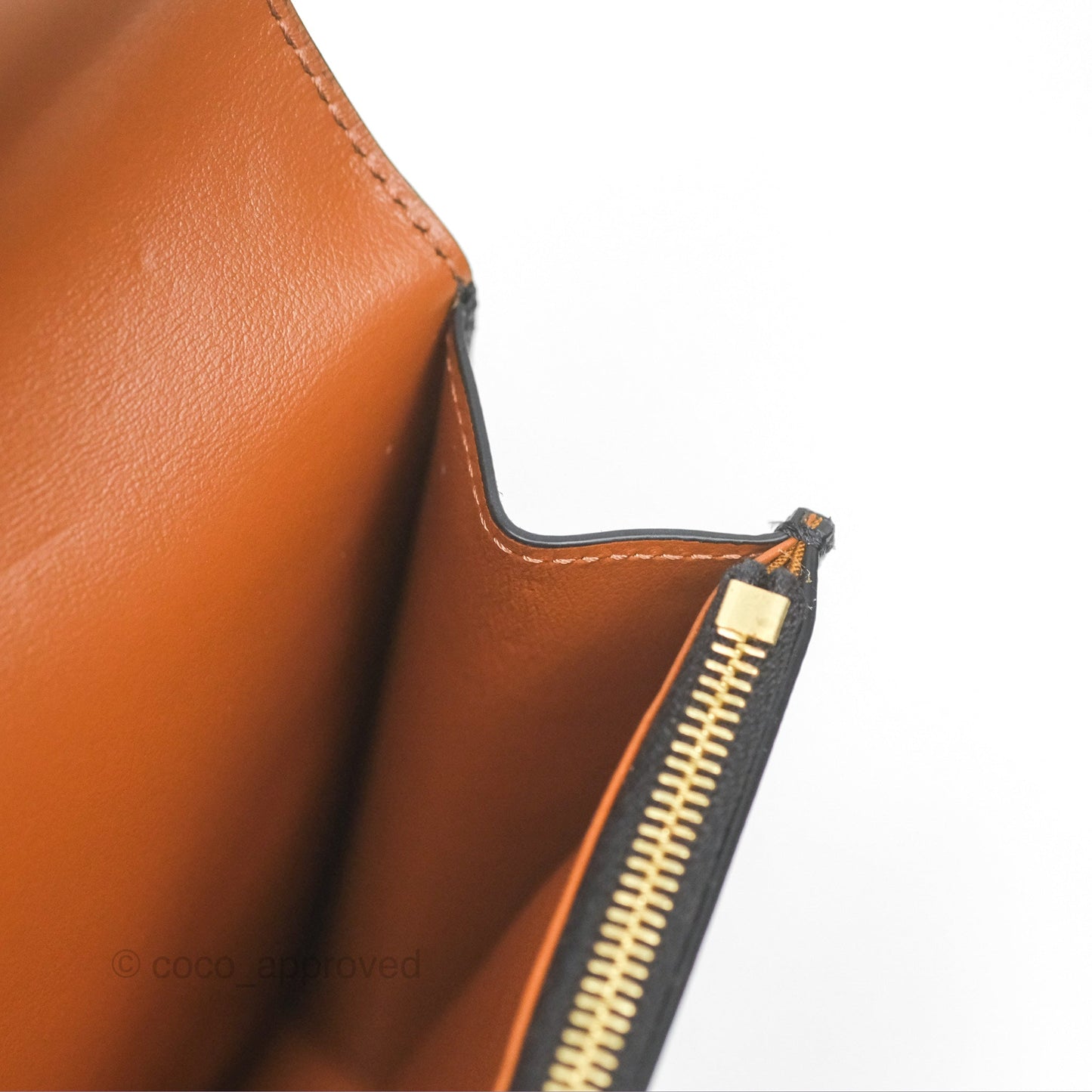 Celine Wallet On Strap Triomphe Canvas Tan Lambskin