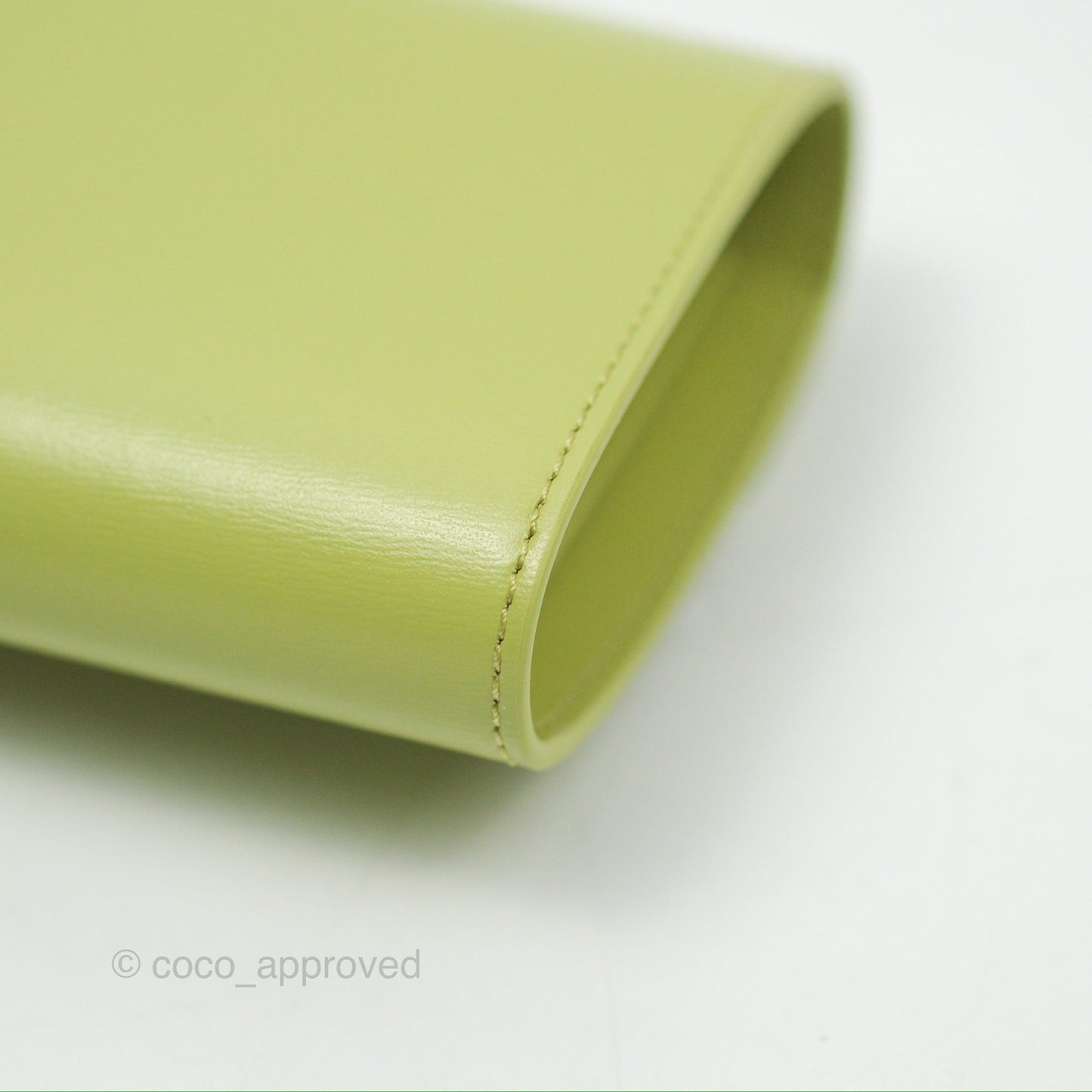 Celine Small Triomphe Flap Wallet Avocado Green Shiny Calfskin