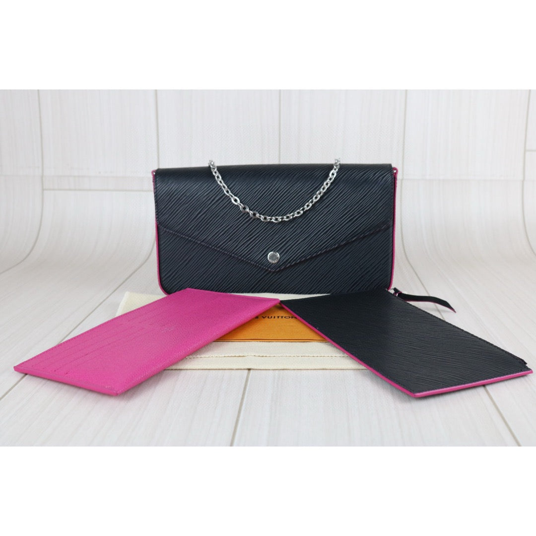 Excellent（Rank SA）｜LV Epi Pochette Felicie Shoulder Bag Black｜X25040709