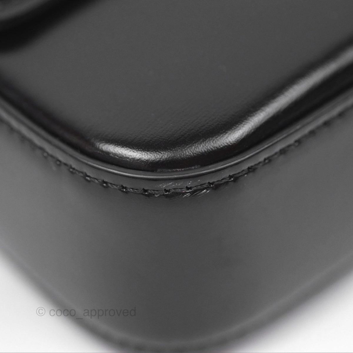 Celine Triomphe Shoulder Bag Black Calfskin