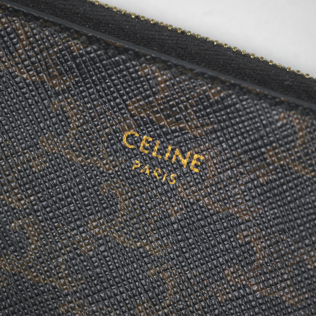 Celine Coin & Card Pouch Triomphe Canvas