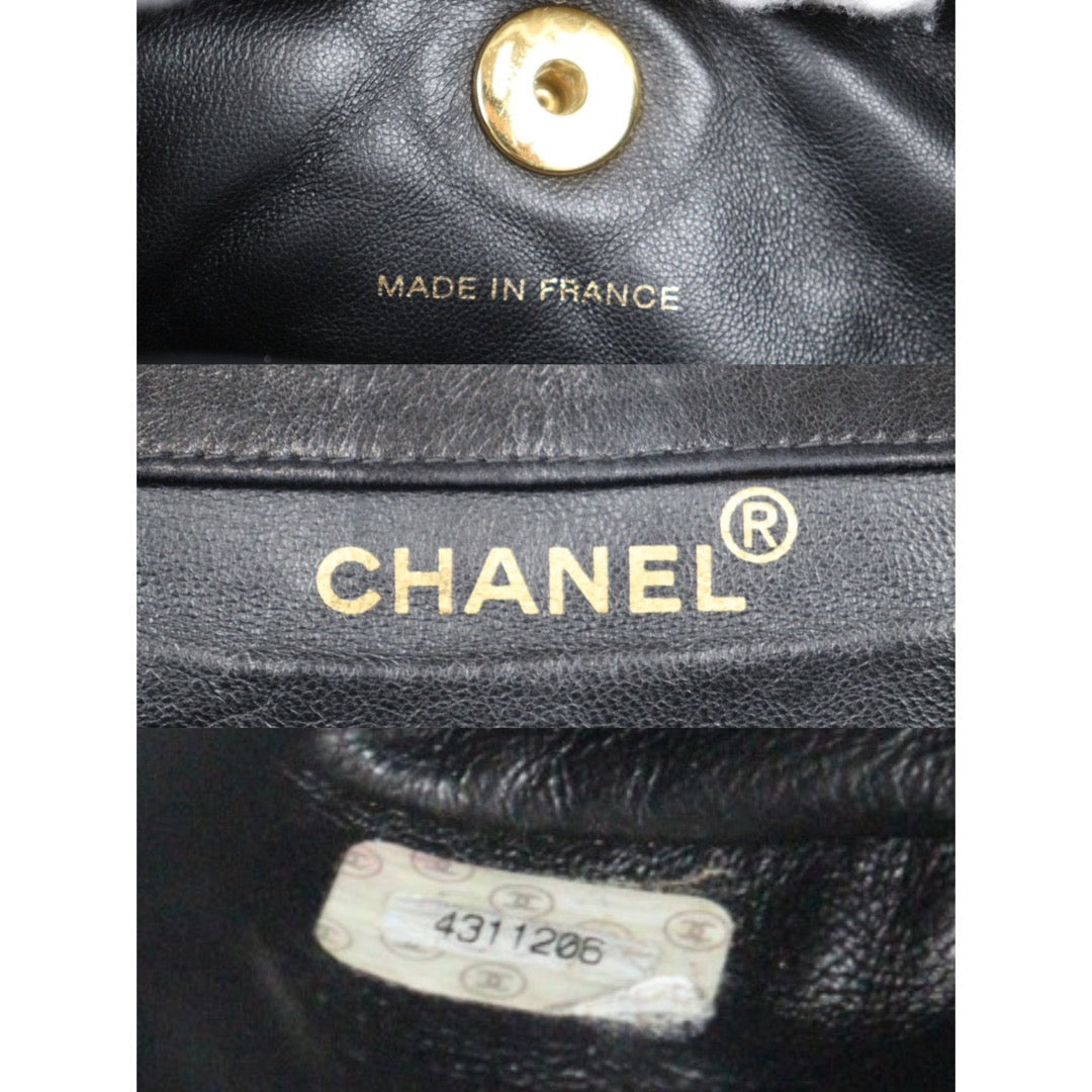 Good ( Rank AB)｜CHANEL  Lamb Skin Duma Backpack  Black Made in 1996-1997 Year｜P24061128