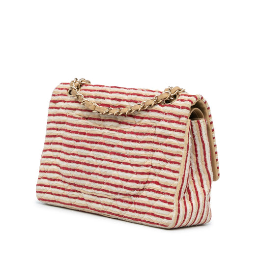 Red Chanel Medium Classic Jersey Coco Sailor Double Flap Shoulder Bag
