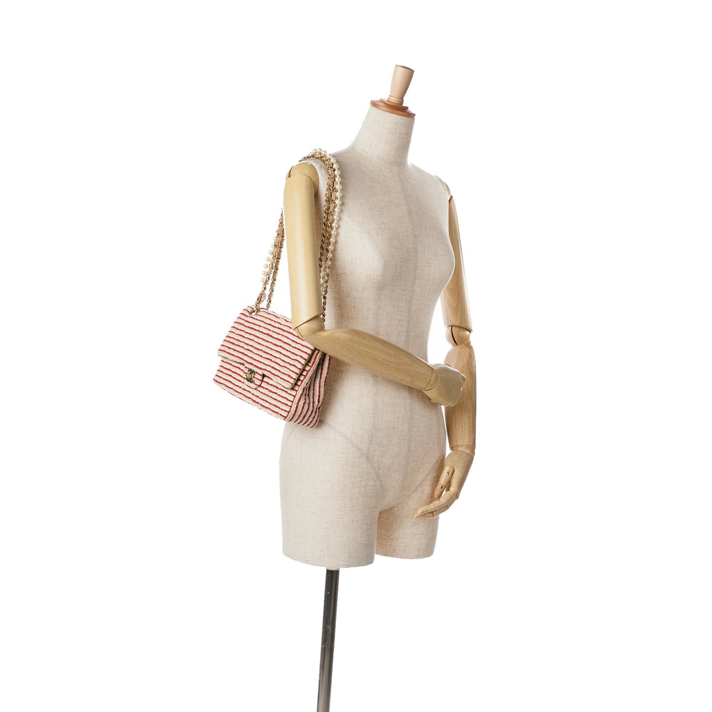 Red Chanel Medium Classic Jersey Coco Sailor Double Flap Shoulder Bag