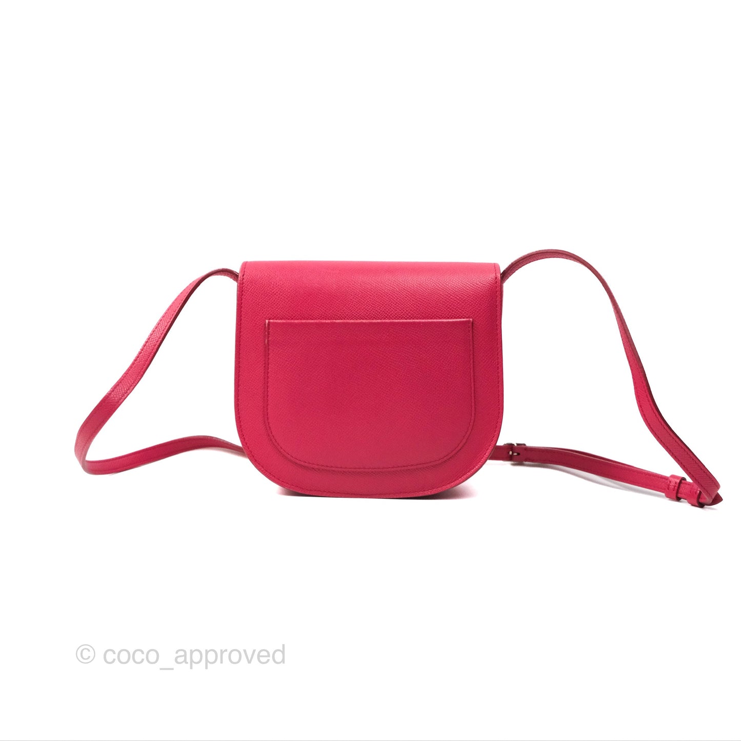 Celine Small Trotteur Crossbody Bag Grained Calfskin Dark Pink