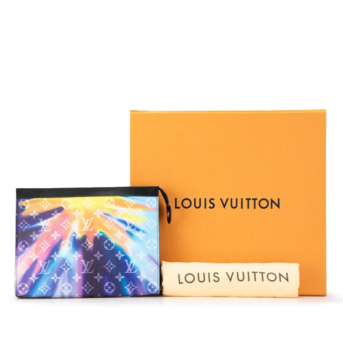 Purple Louis Vuitton Monogram Sunset Pochette Voyage MM Clutch Bag