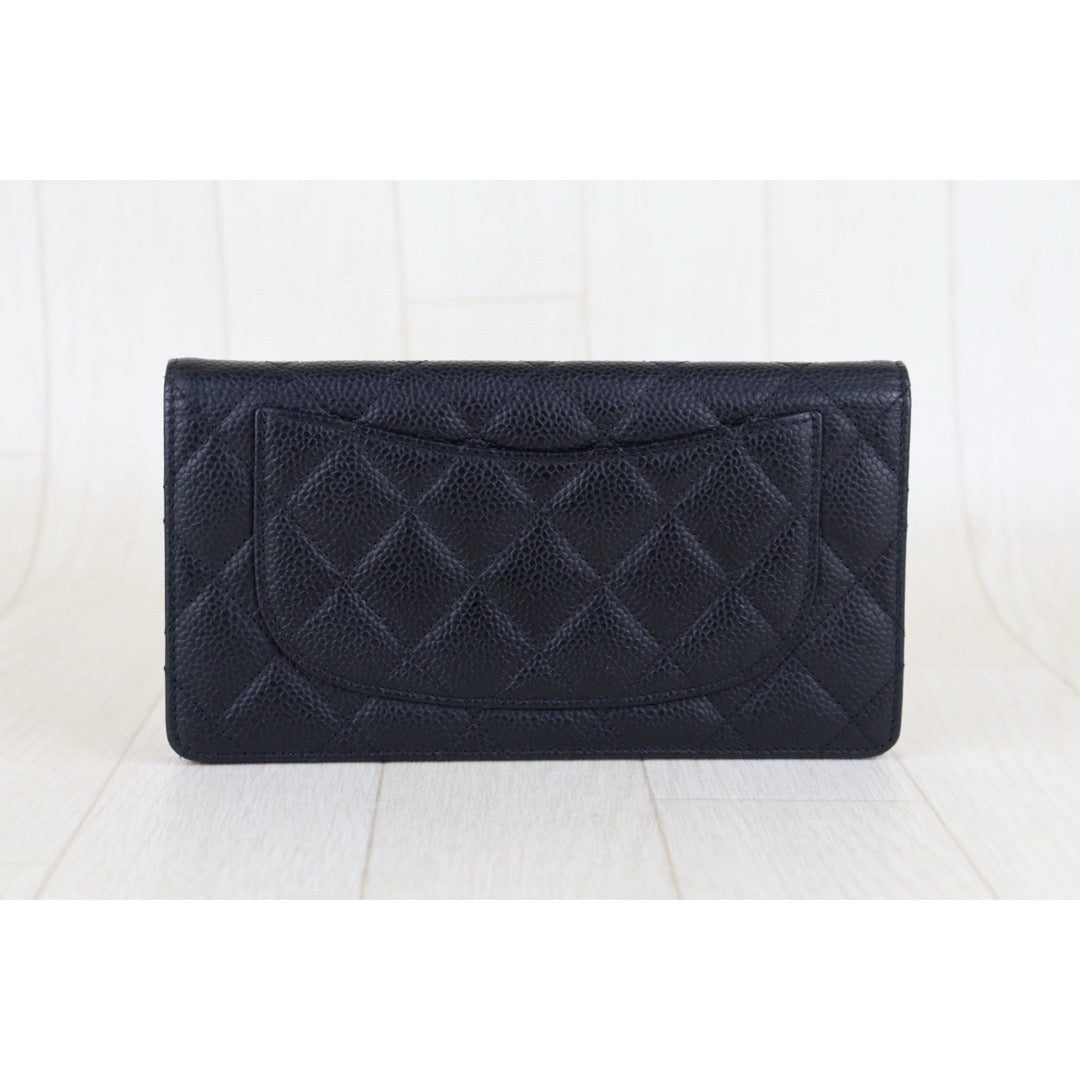 Good ( Rank AB)｜CHANEL Caviar Skin Black Long Wallet Made In 2012 - 2013Year｜H25031802