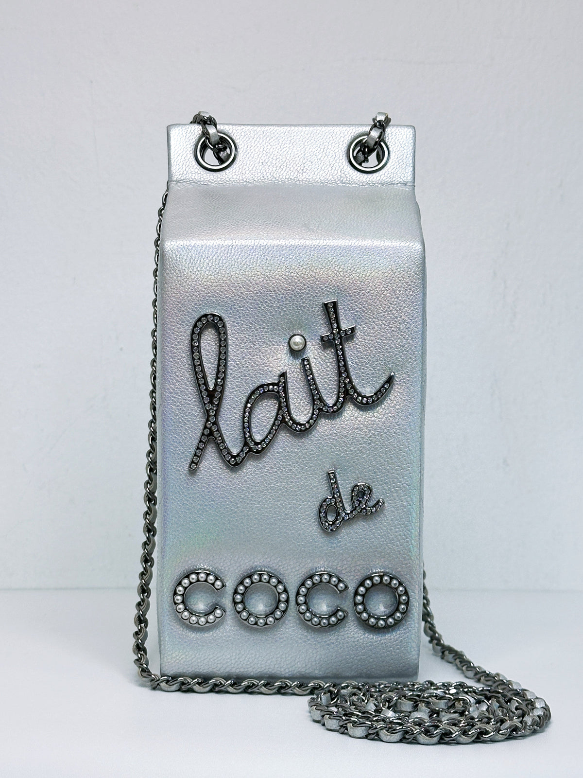 CHANEL RARE LIMITED EDITION LAIT DE COCO MILK CARTON BAG 2009 holo