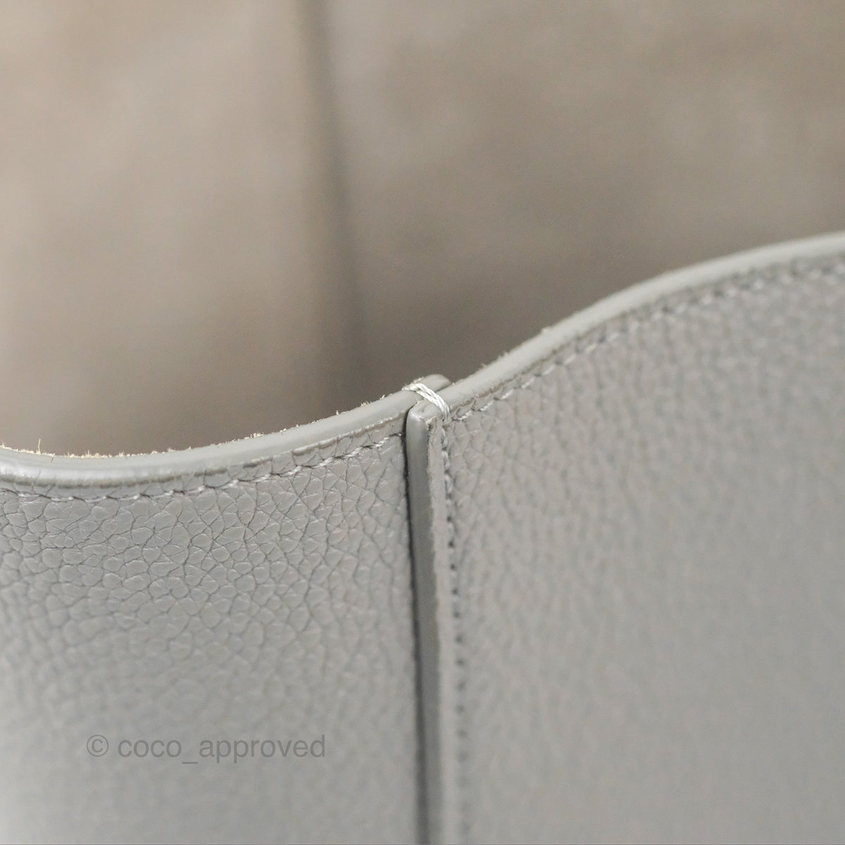 Celine Sangle Bucket Bag Grained Calfskin Grey
