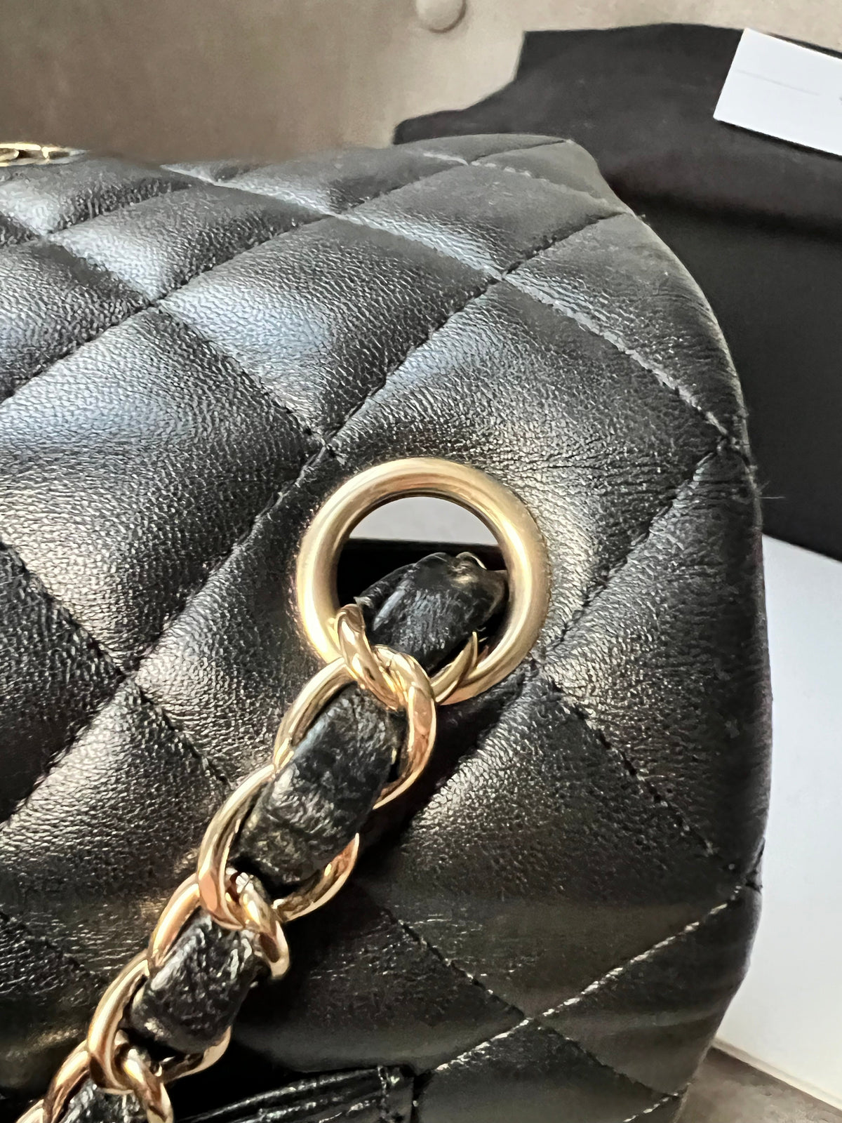 Chanel Mini Rectangular Classic Flap in Black Lambskin