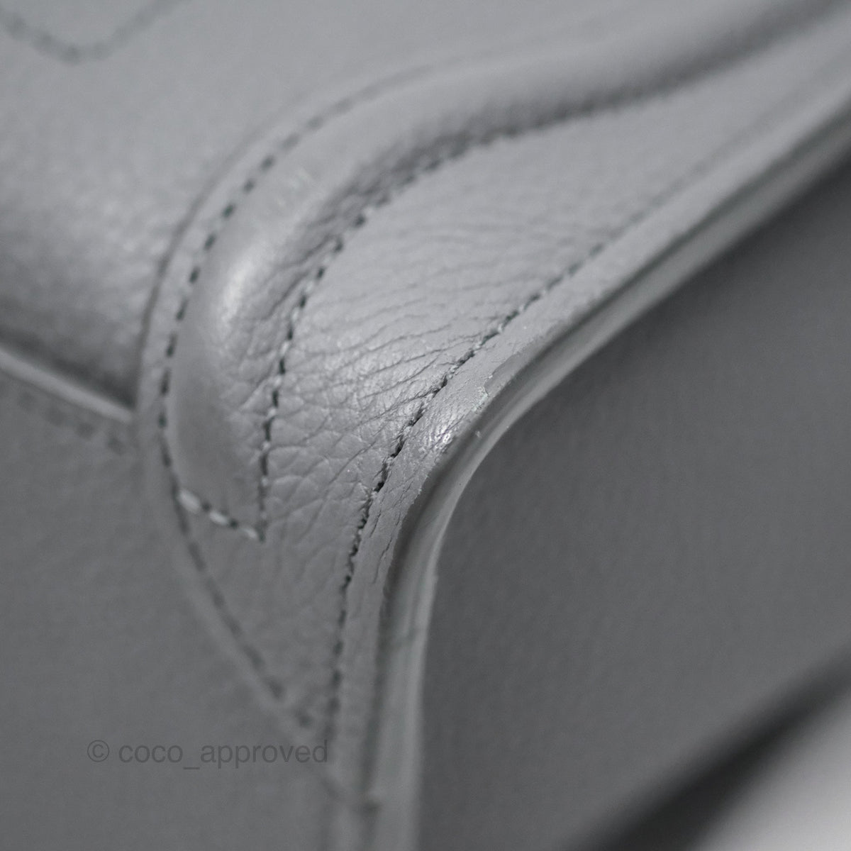 Celine Nano Luggage Bag Grey Drummed Calfskin