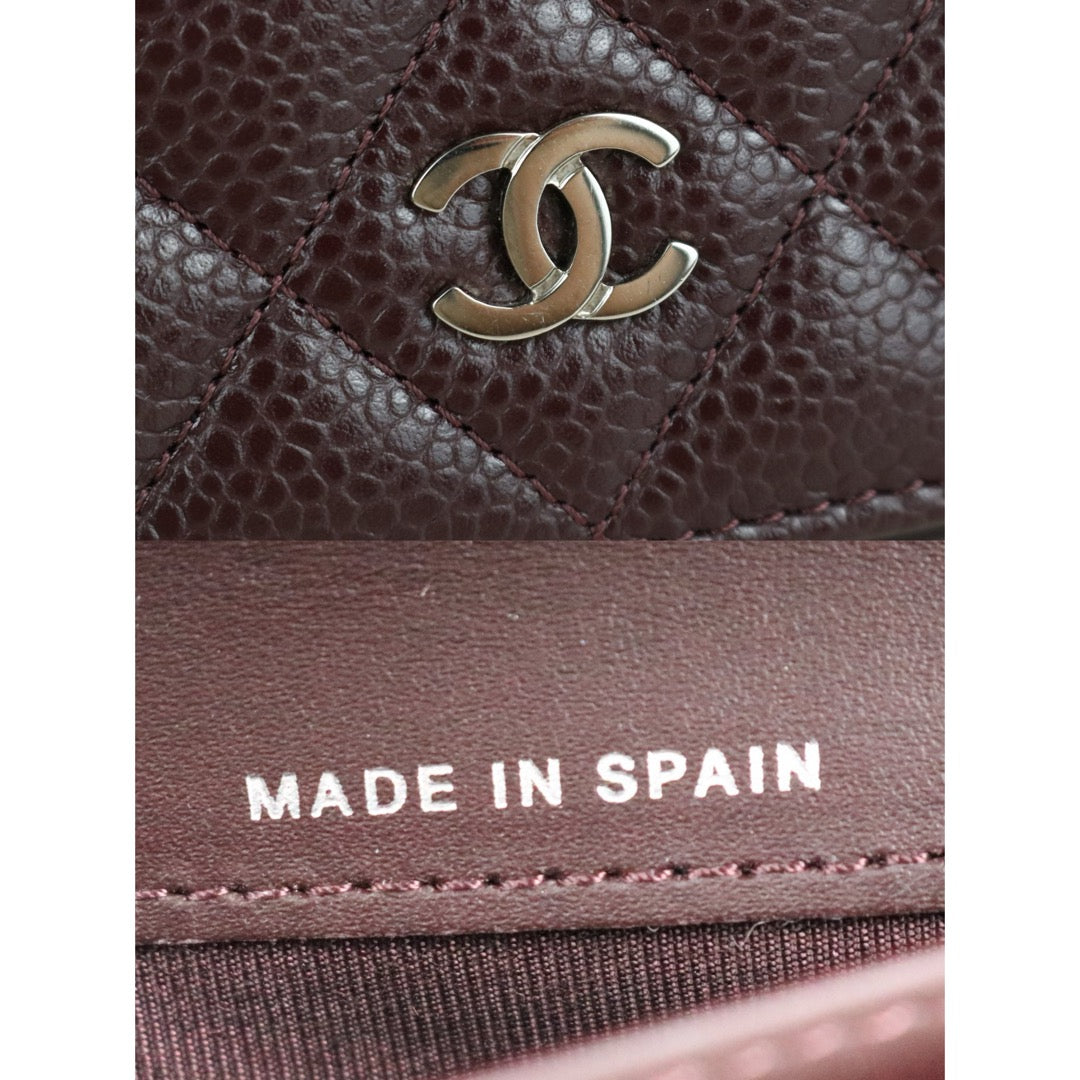 Excellent（Rank SA）｜CHANEL Caviar Skin Brown Long Wallet Made In 2014 Year｜S25031502