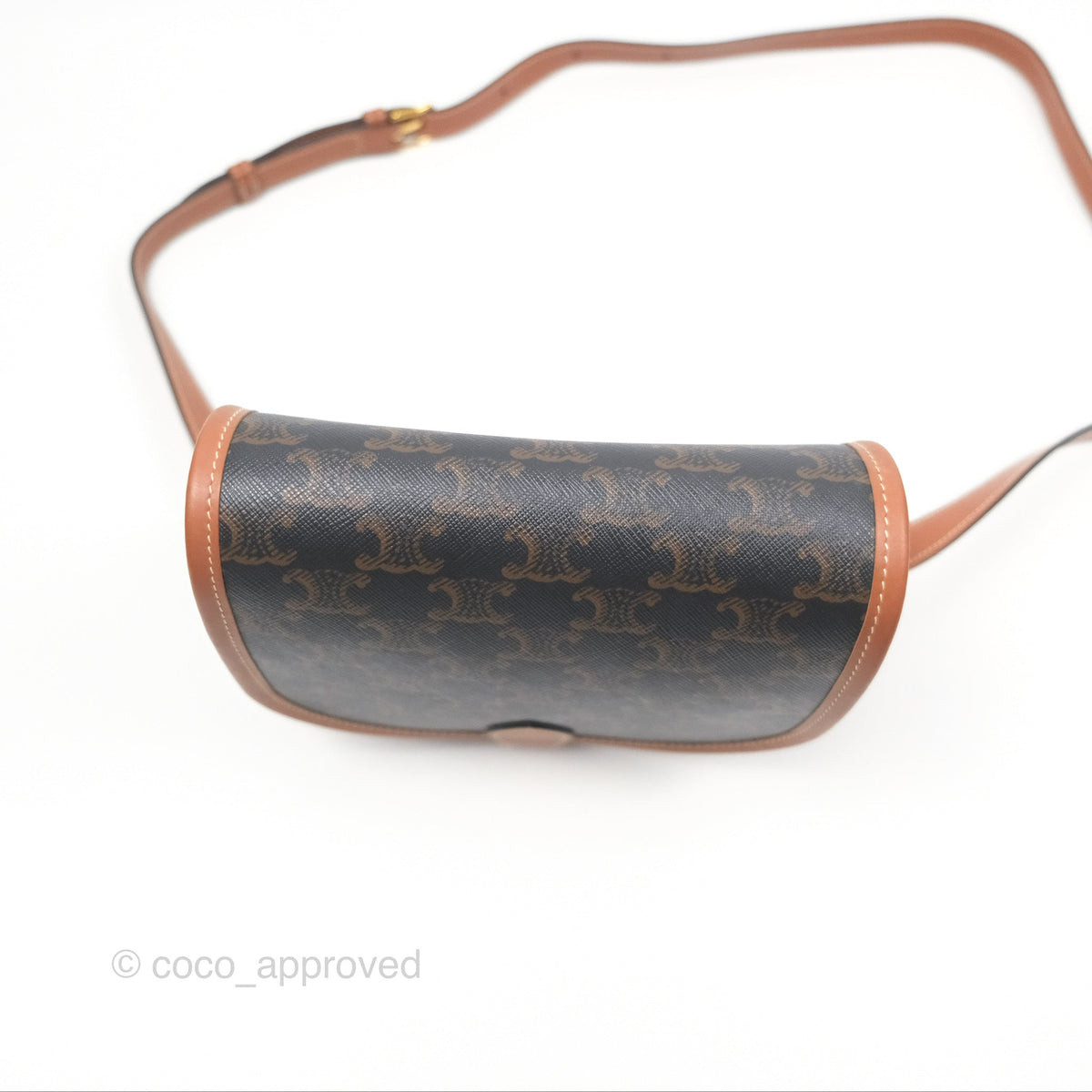Celine Medium Folco Bag Triomphe Canvas Tan