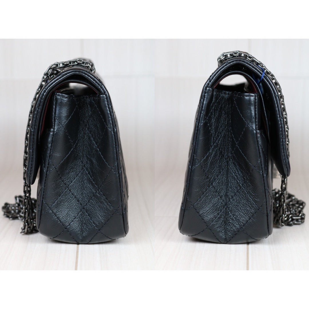 Rank A｜ CHANEL 2.55 Matelasse Small Black Chain Shoulder Bag Made in 2013-2014Year｜S24062101