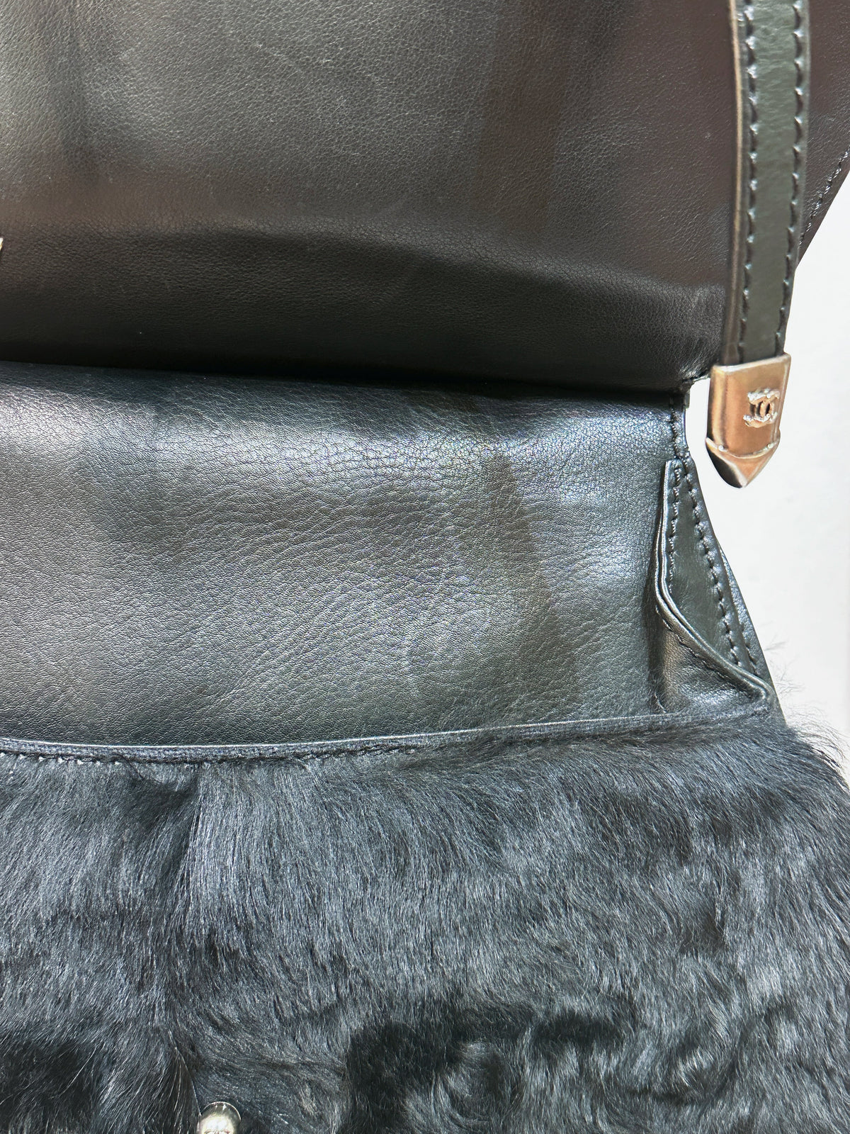Chanel Paris-Dallas Double Flap Bag Quilted Calfskin and Fur Large